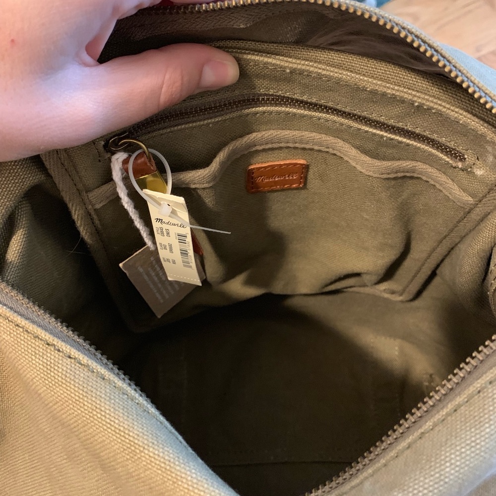 Made well fold over backpack. Fatigue green